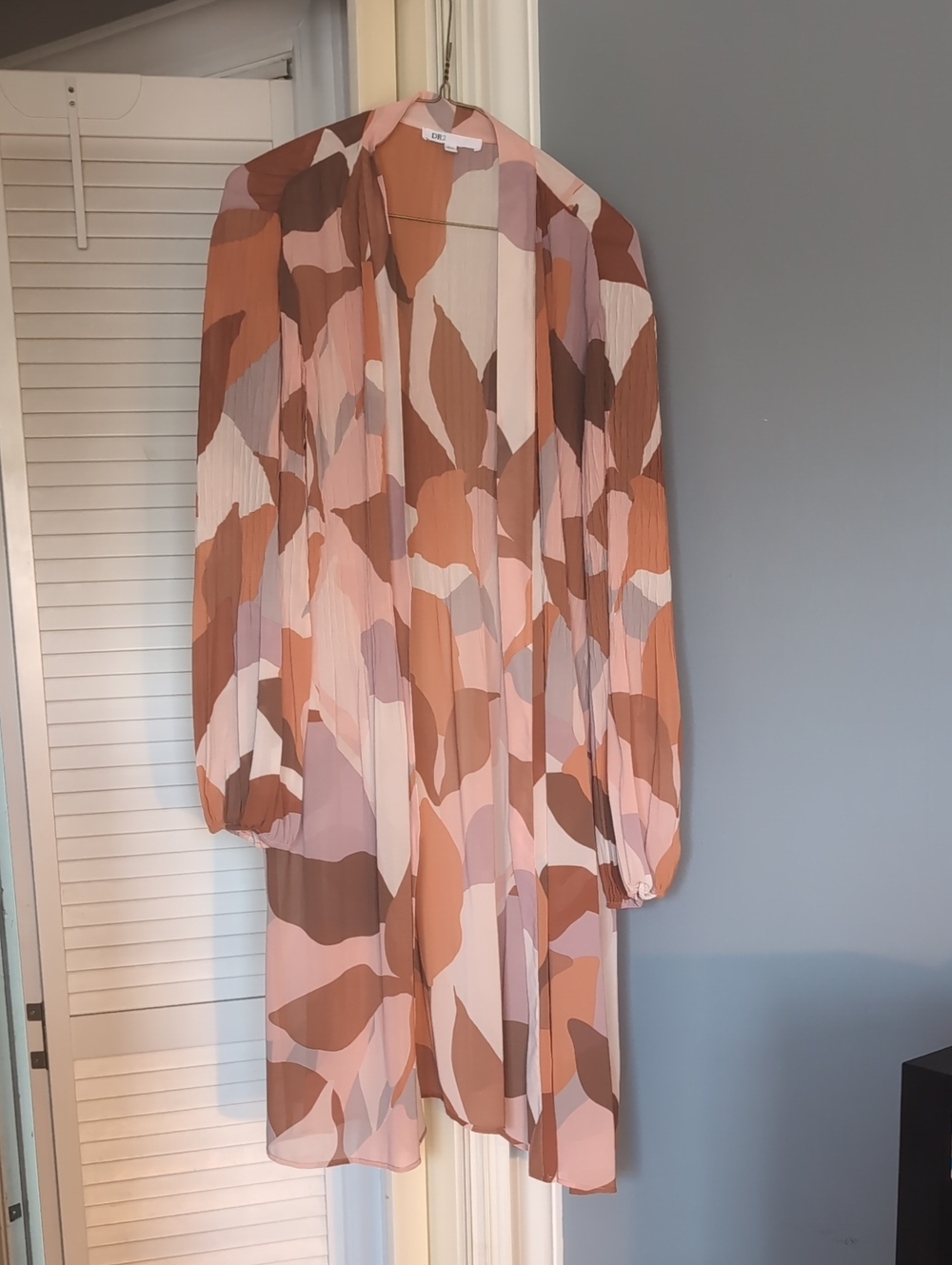 DR2 Long Sleeve Coverup in Blush, Tan & Brown